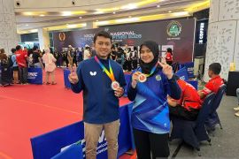 Atlet tenis meja Babel raih dua medali perak di Kejurnas PTMSI 2026