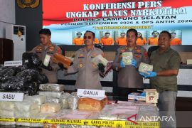 Polres Lampung Selatan ungkap 27 kasus narkotika dan amankan 34 tersangka
