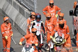 Mario Aji tampil maksimal pada latihan Moto2 GP Indonesia