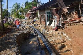 Dampak banjir bandang di Padang