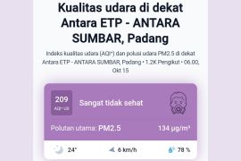 Kualitas udara di Padang pada Kamis sangat tidak sehat