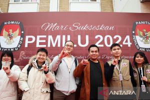 WNI di Beijing beri suara dalam pemilu 2024 di tengah cuaca berangin