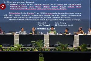 KPU Banten tetapkan DPT dan paslon Cagub - Cawagub Pilkada 2024