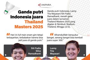 Ganda putri Indonesia juara Thailand Master 2025