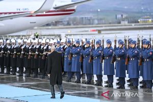 Prabowo akan disambut dengan upacara kenegaraan di Istana Turki
