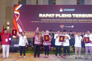 KPU Pangkalpinang tetapkan nomor urut peserta Pilkada Ulang 2025