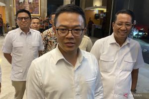 Sugiono sambangi Kemenkum usai ditetapkan sebagai Sekjen Gerindra