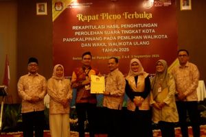 Hasil rekapitulasi: Udin-Dessy unggul Pilkada Ulang Kota Pangkalpinang