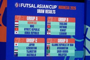 Piala Asia Futsal 2026: Indonesia satu grup dengan Irak