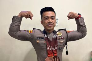 Personel Polda Kepri juarai turnamen binaraga bertaraf internasional