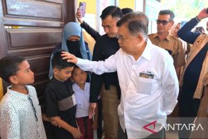 Jusuf Kalla tinjau pemulihan pascabencana di Aceh Utara