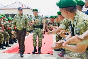 Menhan periksa kesiapan prajurit Yonif TP 845 Ksatria Satam di Babel