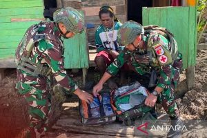 TNI datangi rumah warga di Papua untuk beri pengobatan gratis