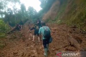 Satu desa di Jambi terisolasi akibat jalan tertimbun longsor