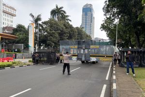 Ada demo, Jalan Medan Merdeka Selatan ditutup