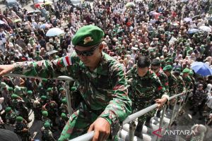 Sebanyak 450 prajurit TNI diberangkatkan untuk menjaga perbatasan RI-Papua Nugini