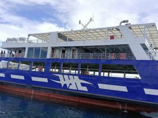 KMP Wira Toba siap melayani penumpang pelayaran Danau Toba Ajibata - Ambarita