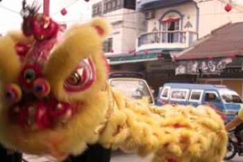 Perayaan Imlek di Meral Karimun Dengan Barongsai