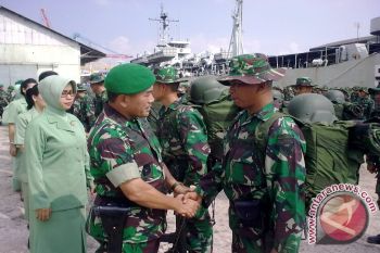 Pangdam Sriwijaya lepas prajurit menuju Papua 