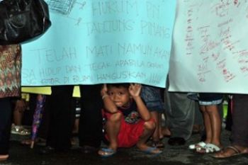 Demo Mantan Buruh di Tanjungpinang