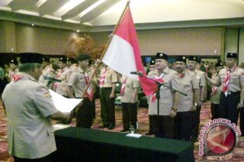 Karya Bakti Pramuka Sumatera-Jawa di Musi Banyuasin 