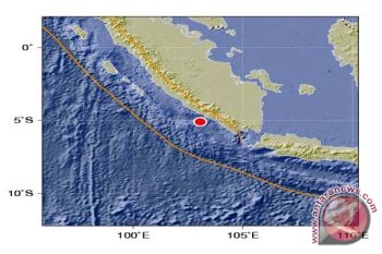 Gempa 5,5 SR Guncang Baratdaya Kaur Bengkulu