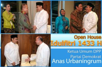 Sejumlah Menteri Hadiri Open House Anas