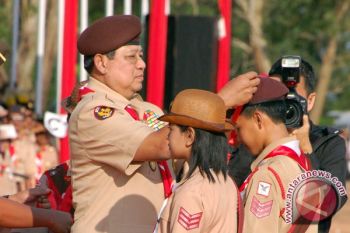 Presiden : gerakan Pramuka solusi hadapi globalisasi