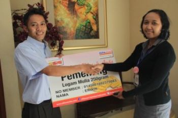 Kejutan Alfamart untuk Member Pemenang 250 gram Logam Mulia