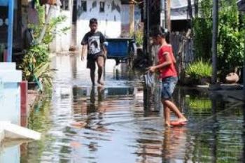 Puluhan Warga Pekalongan Gatal-Gatal Akibat Rob