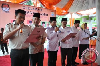 Deklarasi damai tiga pasangan calon Wali Kota Palembang