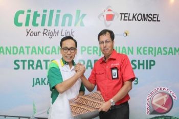 Citilink dan Telkomsel jalin kerja sama strategis