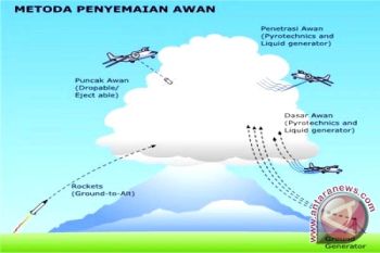 Hujan buatan untuk padamkan kebakaran lahan Dumai