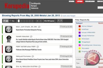 Situs Korupedia "abadikan" 200 koruptor Indonesia