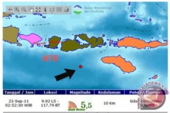 Gempa di Lombok Tengah Tak Berpotensi Tsunami