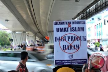 Aksi mahasiswa singgung RUU Jaminan Produk Halal