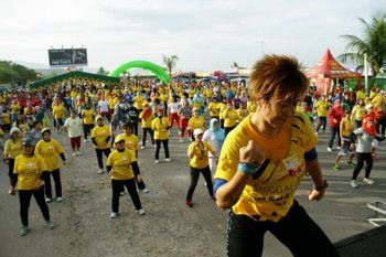 Fun Bike dan Aerobic Harian Singgalang Meriah