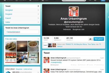 Anas Berkicau di Twitter Sebut SBY dan Dahlan