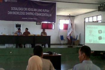 BI Sultra Sosialisasikan Ciri Keaslian Uang Rupiah 