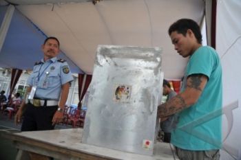 Pencoblosan di Rutan Temanggung Lancar