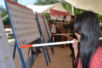Puluhan Penyandang Tunagrahita Ikuti Simulasi Pencoblosan