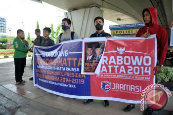 Sekelompok mahasiswa Sumsel aksi mendukung Prabowo-Hatta