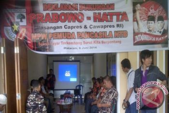 Pemuda pancasila NTB deklarasi dukungan untuk Prabowo-Hatta