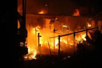 Kantor BRI Kendal Ludes Terbakar