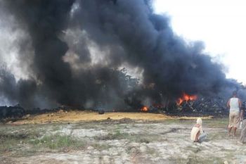 Penampungan Aspal Cair Di Kendari Terbakar 