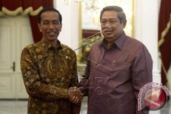 Presiden Jokowi Terima SBY di Istana Merdeka