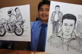 Sketsa Perampok Ditempelkan di SPBU Solo