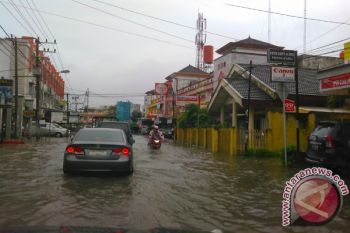 Sejumlah kawasan permukiman di Palembang tergenang