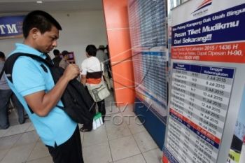 Tiket Kerata Api Mudik Lebaran Habis Terjual