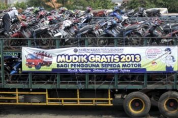 16 Truk Siap Angkut Ratusan Motor Mudik Gratis ke Solo 